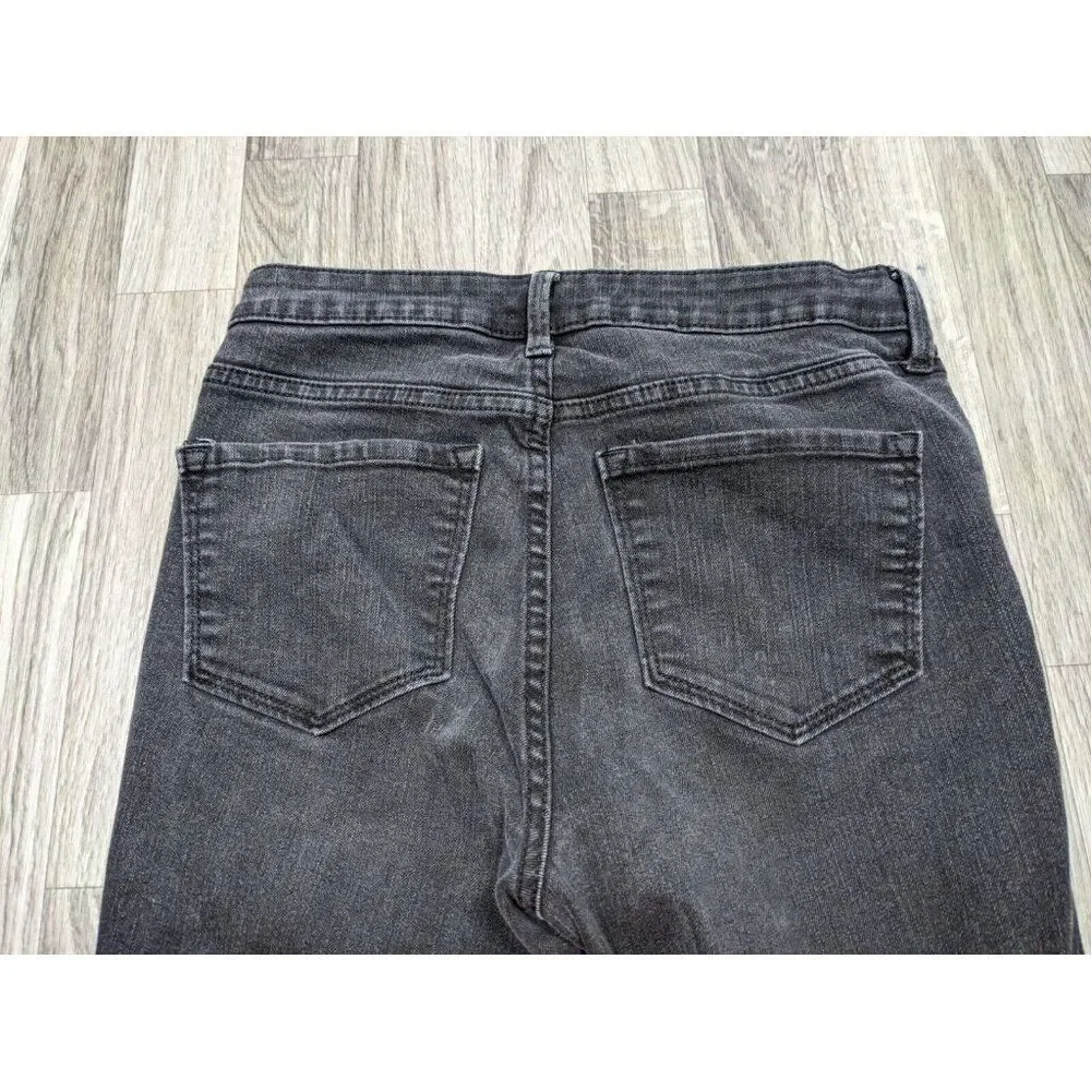 (3/$35) Old Navy Size 6 Pop Icon Skinny High Rise Distressed Black Grey Jeans‎
